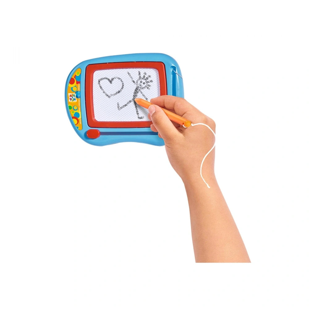 Simba Art & Fun Small Drawing Board with stylus and drawing of a stick figure on a white surface.