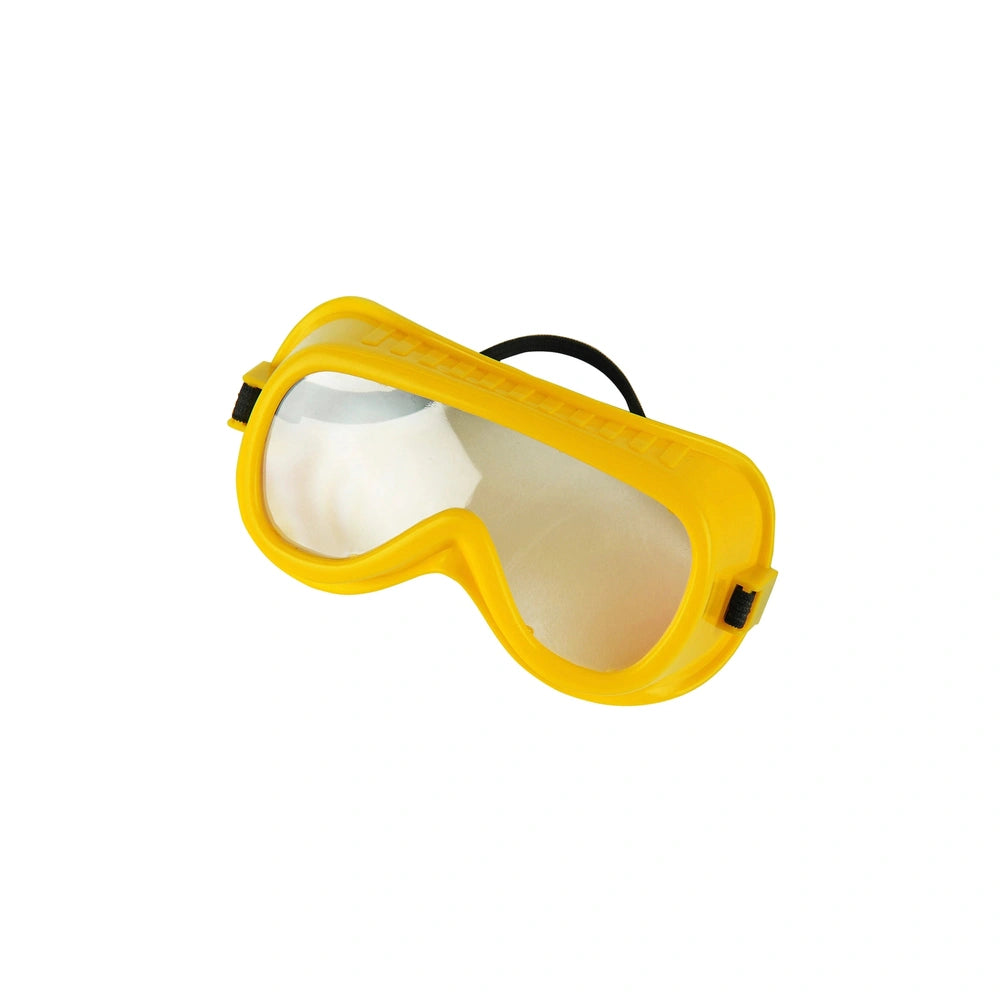 Theo Klein Bosch accessories set with yellow plastic frame, white paper inside, and black strap for pretend play.