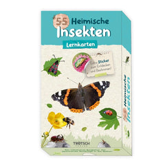TROTSCH 55 Learning Cards packaging features colorful insect illustrations, educational text, and a circular window showcasin