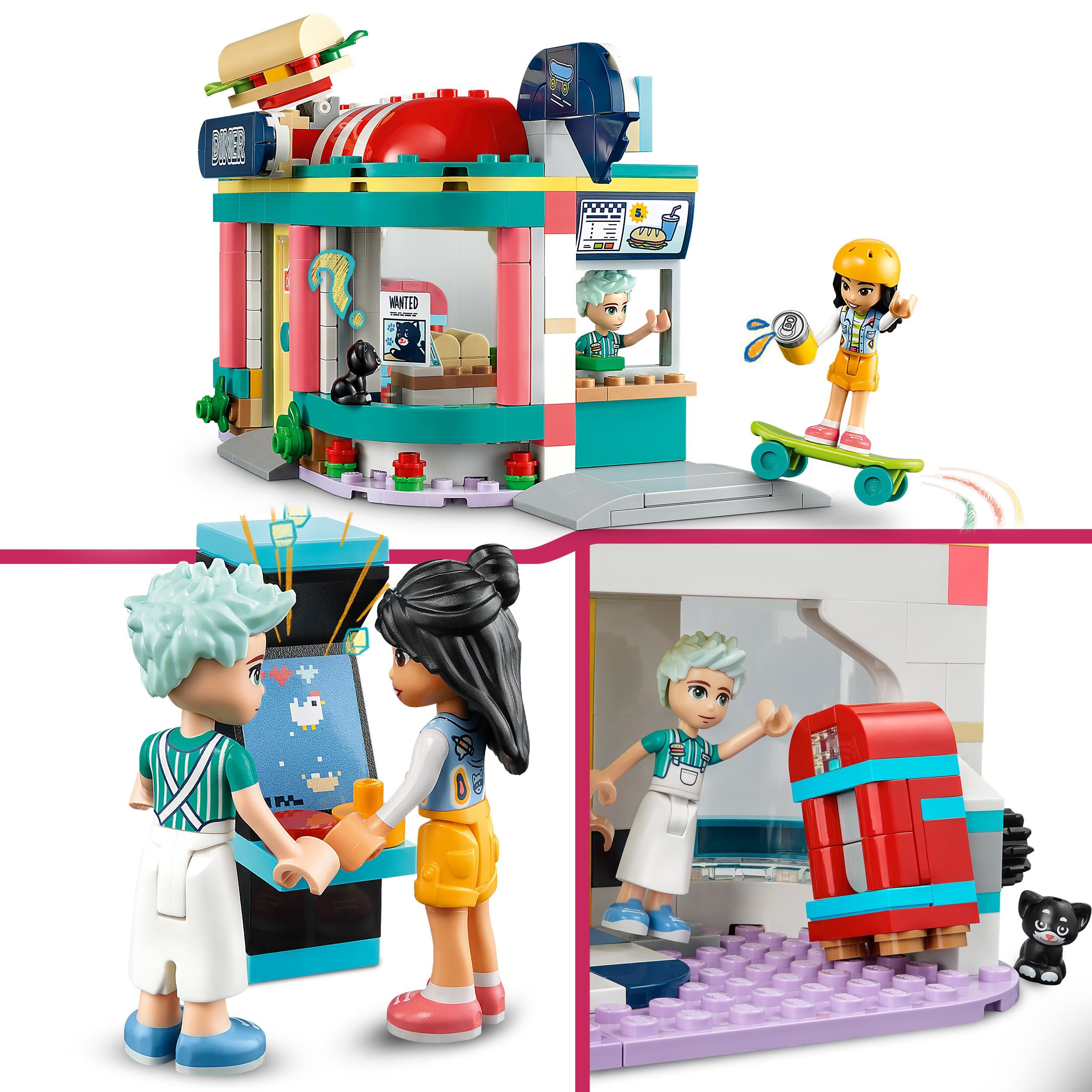 LEGO Friends Skate Park Set 41751, Skateboard Toys for Girls and Boys Ages  6 Plus, Mini-Doll Playset with Toy Scooter and Wheelchair, Birthday Gift