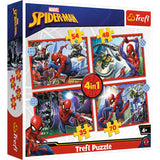Trefl - 4 Puzzles in 1-Spider-Man: the heroic Spider-Man